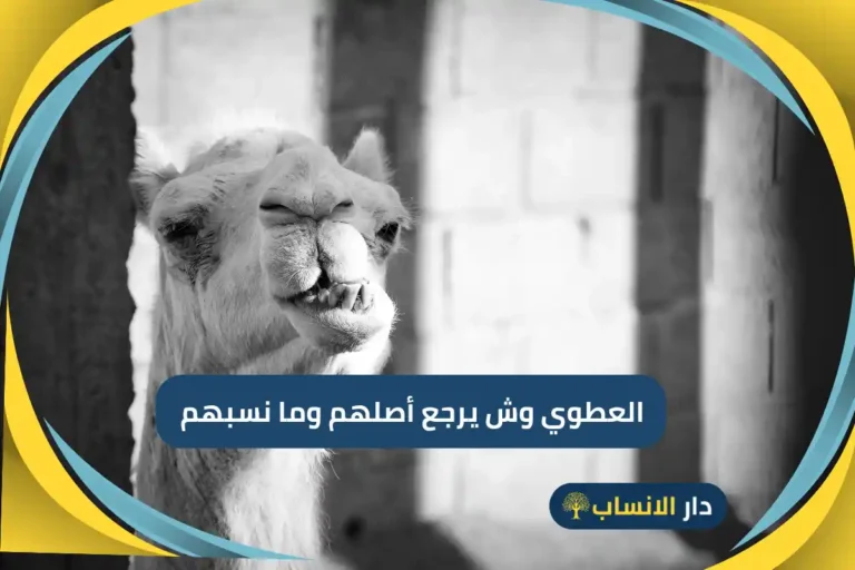 العطوي وش يرجع أصلهم وما نسبهم